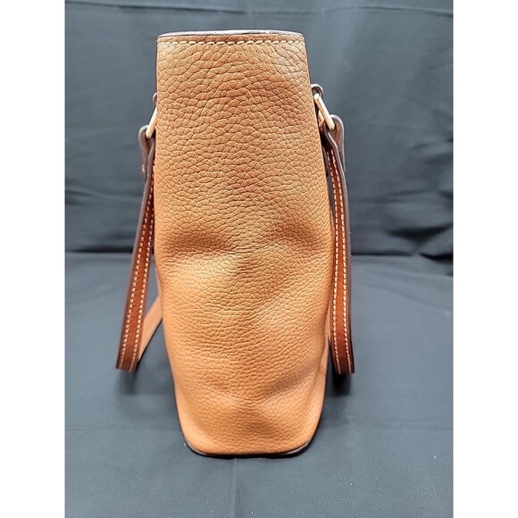 Dooney And Bourke Pebble Leather Lexington Shopper Bag Caramel 13x10x4 - Picture 5 of 14
